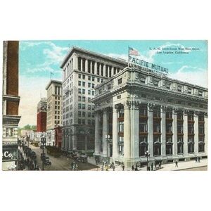 Sixth Street West from Olive Los Angeles California Postcard